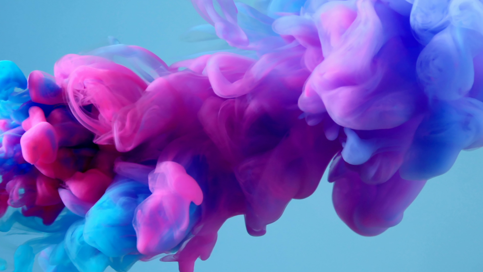 Pink and blue liquid levitation